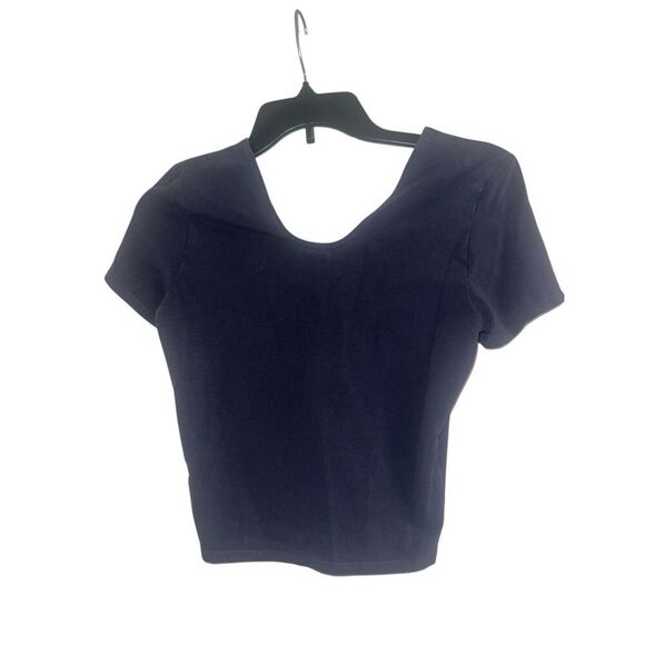 ✨Groceries Apparel Organic Cotton Grey/Blue Crop Sz Small T-Shirt✨ - Picture 6 of 9